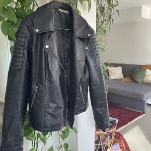 Noisy May Thick Winter Faux Leather Jacket